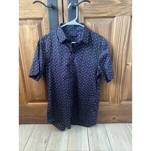 Zachary Prell Men's Short Sleeve Button Down Shirt S Ski Pattern